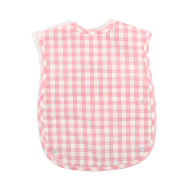 🧼 PlaidPal™ Waterproof Cotton Bib – Stylish & Mess-Free Mealtime!