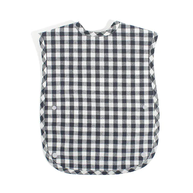 🧼 PlaidPal™ Waterproof Cotton Bib – Stylish & Mess-Free Mealtime!