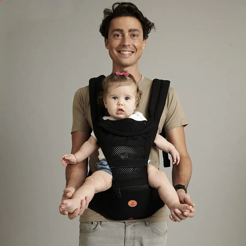 ๐ถ Multi-Functional Baby Waist Stool โ Ergonomic Organic Cotton Hip Seat Carrier for Newborns & Toddlers (Up to 20kg)